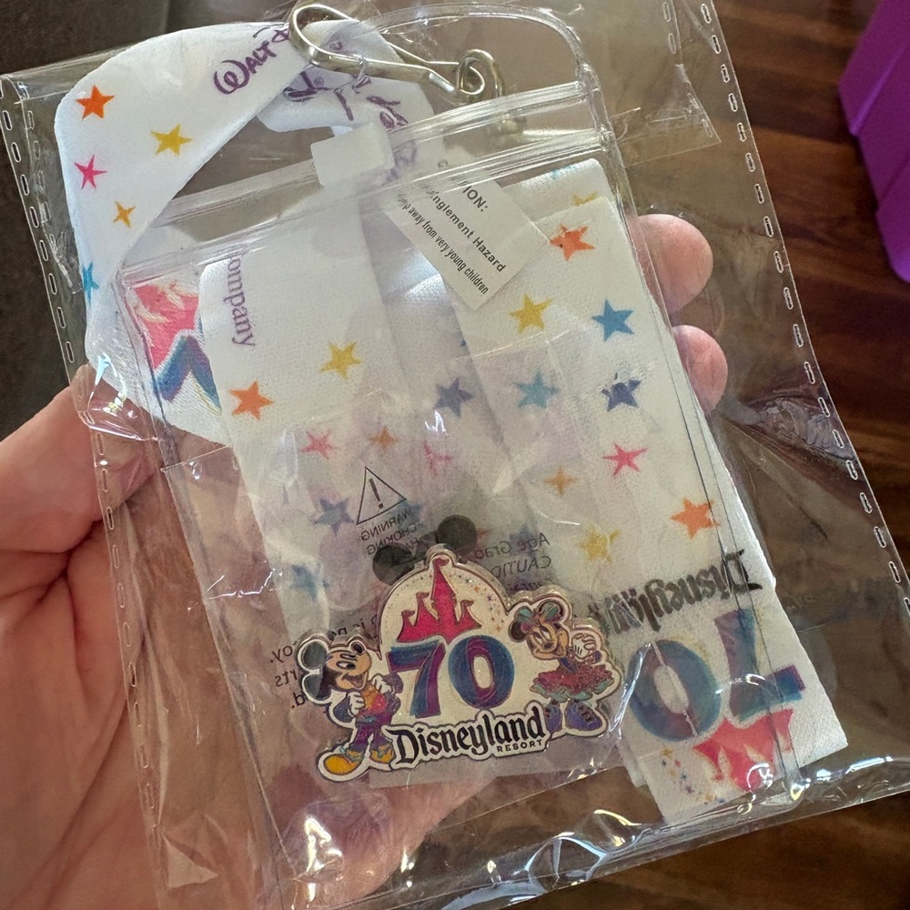 Disney Disneyland Resort 70th Anniversary Lanyard and Pin